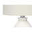 Table Lamp, 17 Inch Cream Ceramic Beehive Design, Ivory Drum Shade