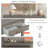 Contemporary 3-Drawer Console Table with 1 Shelf-501204527