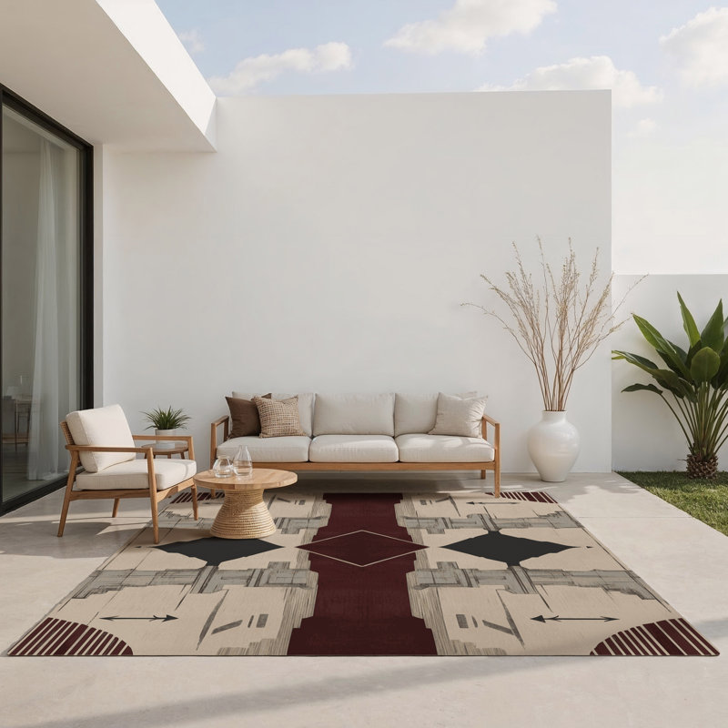 Tapis intérieur et extérieur Dynastic Dream, Rectangle 1 pi 6 po x 2 pi 6 po