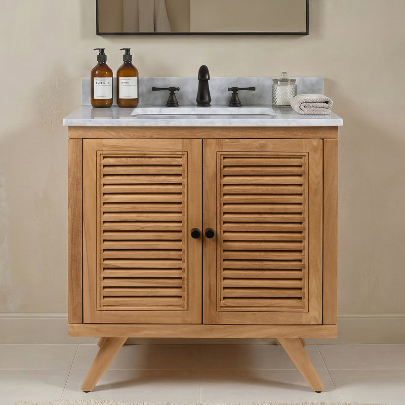 Harper 73" Double Bathroom Vanity, 31, Carrara White Marble