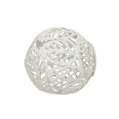 Sculpture boule déco feuille Luciana 