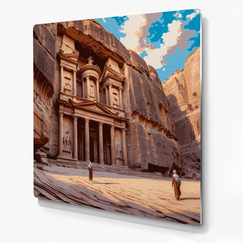 Art mural urbain en cités villes de Petra, H 8 po x l 8 po