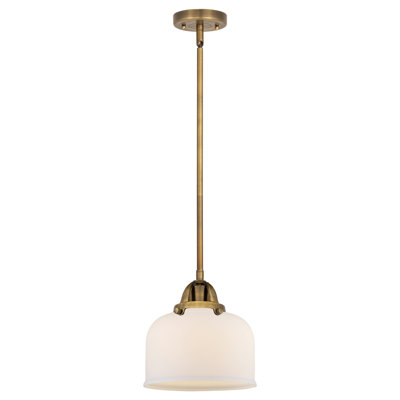 Nouveau 2 - Amberlynn - Mini-luminaire suspendu avec tige 1 lumière - Ampoule DEL - Abat-jour