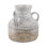 Decorative Pottery Terracotta Vase With Rustic Textured Design And Double Handles, Stylish Contemporary Accent For Modern Spaces