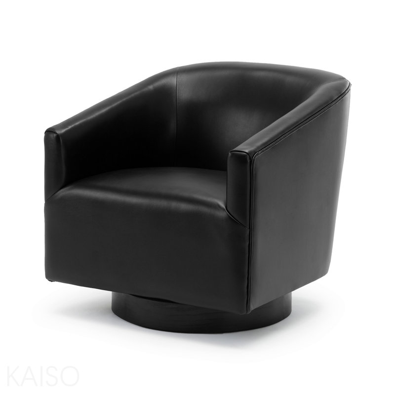 Chaise de fonction pivotante en bois noir, Black
