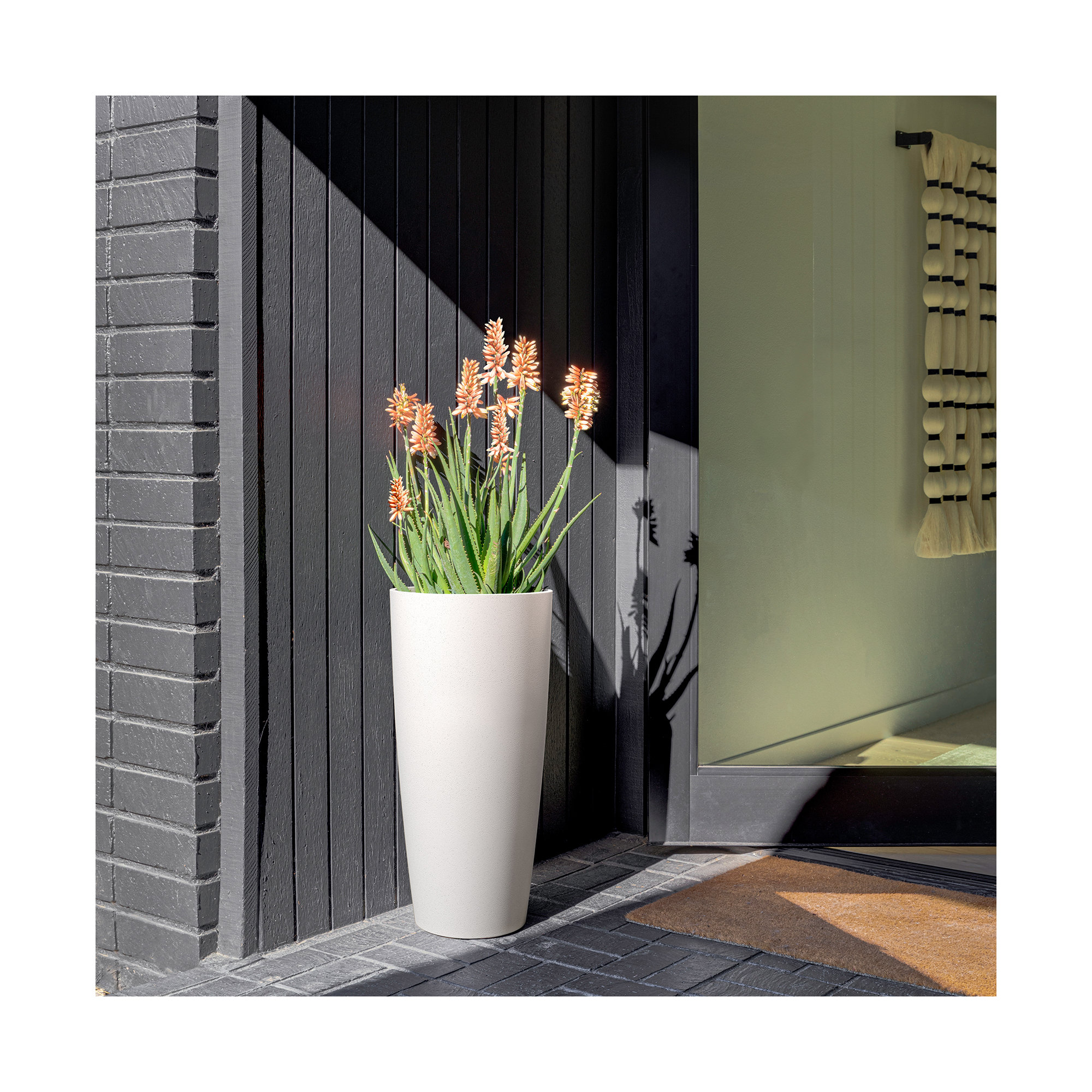 Mason Series Selena Planter, White, 1