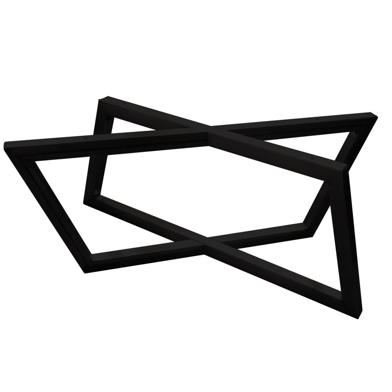 Base de table Live Edge Timber Co. 15,5 ", Noir, noir, noir, noir