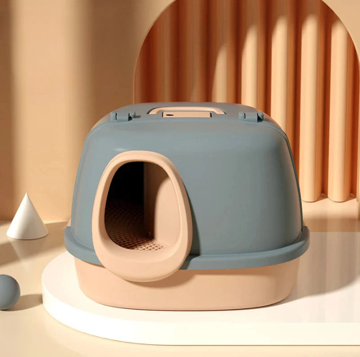 Locksley Plastic Pet Bed, Grey/Orange