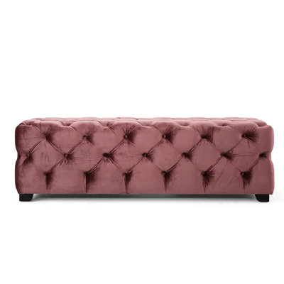 Versatile Blush Velvet For Home Furnishings As Footrest Or Seat