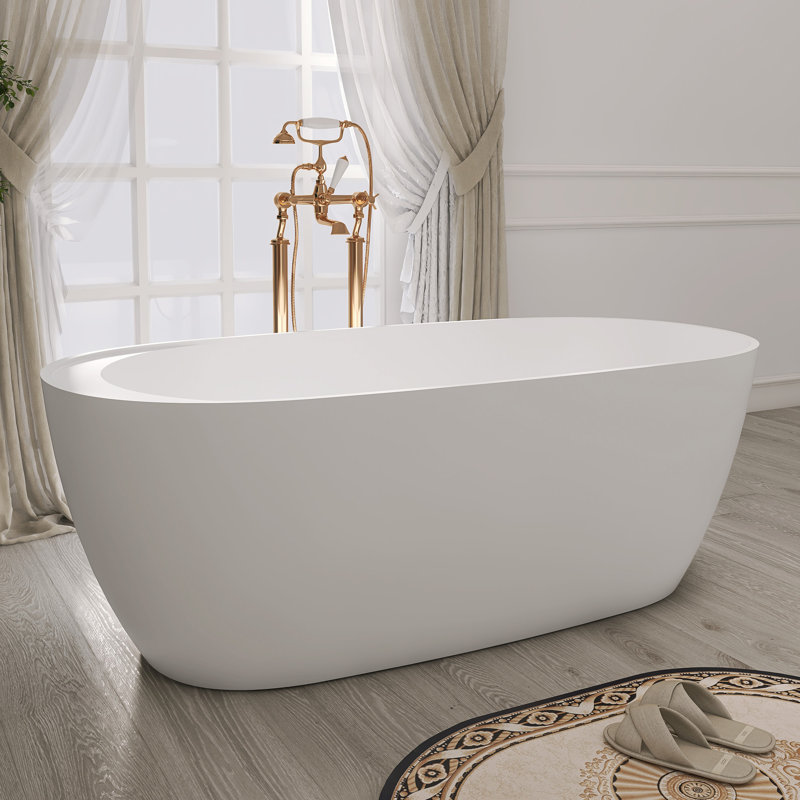 Baignoire de trempage autoportante 63 "à surface solide 63"