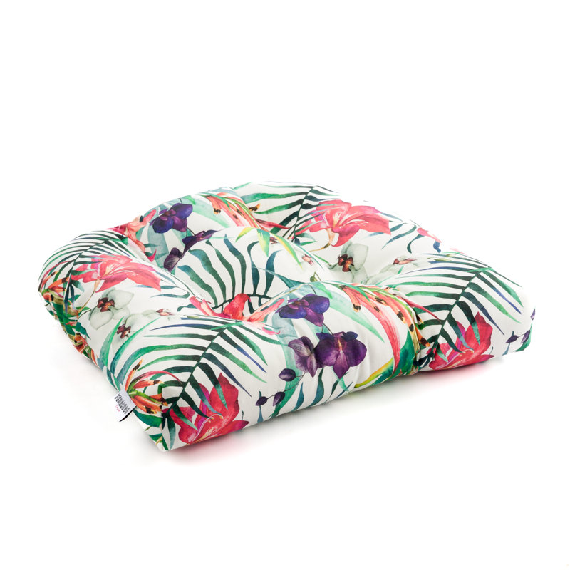  Italia Acrylic Outdoor Chair Cushion, Noumea Blanc