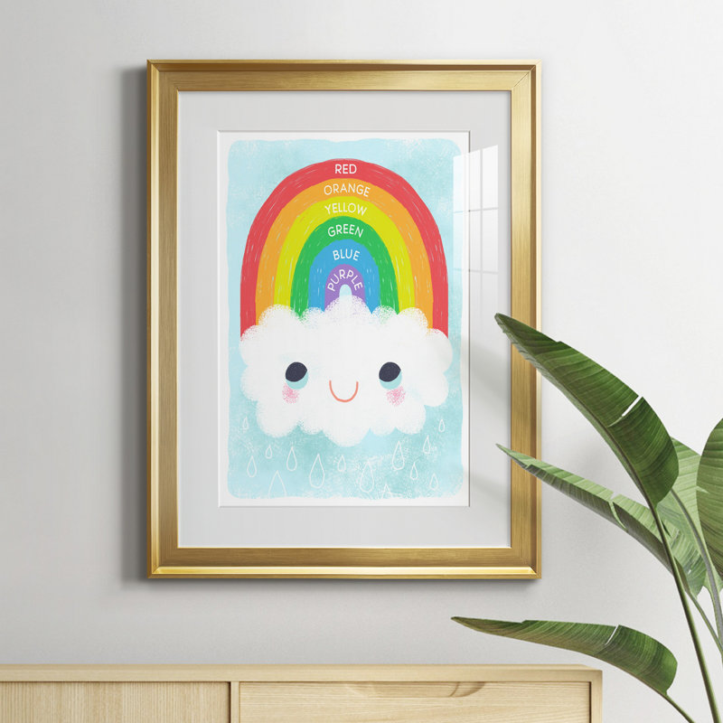 Rainbow Colors - Reproduction d'art graphique encadré, H 22,5 po x l 30,5 po x P 1,5 po, Or