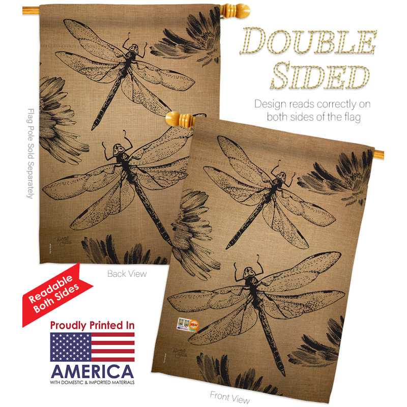 Double Sided 40'' H x 28'' W Polyester Flag Set