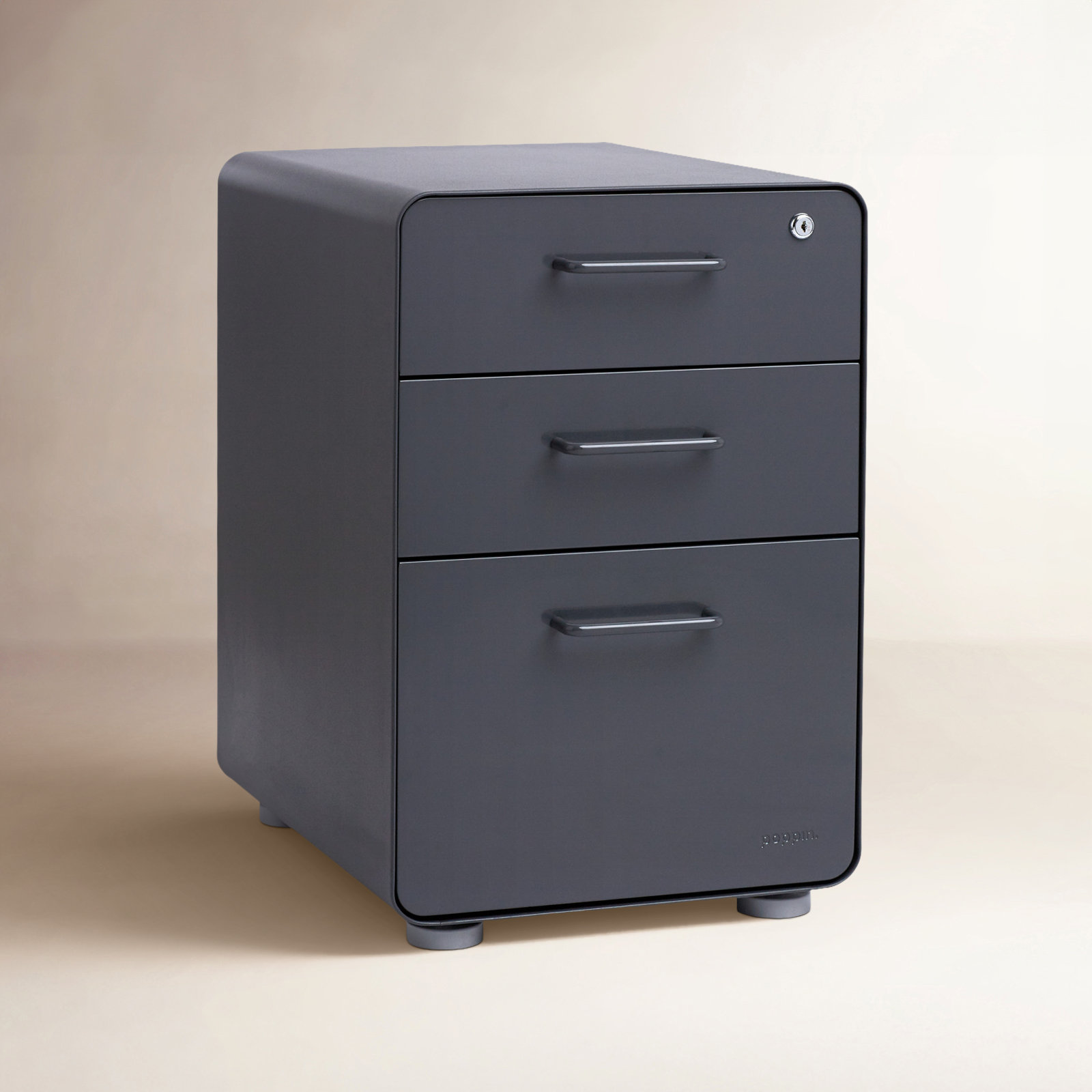 Stow Filing Cabinet, Charcoal, Without Caster