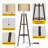 61'' Tall Boho Tripod Floor Lamp with Rattan and Fabric Shades for Home, 2 Pallet