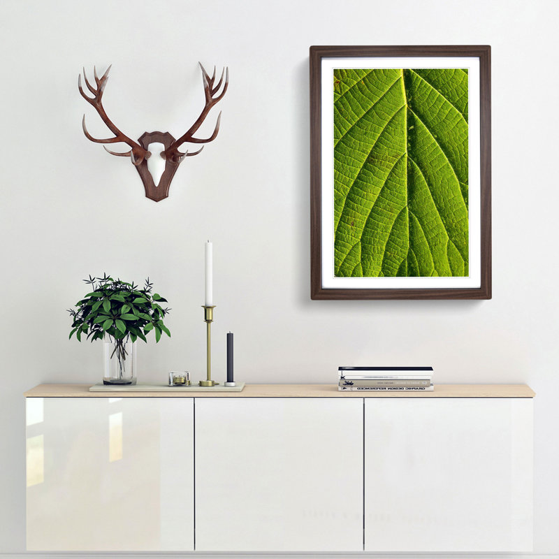 Leaf Pathways - Picture Frame Painting Print, 36cm H x 27cm W x 2cm D, Walnut Framed