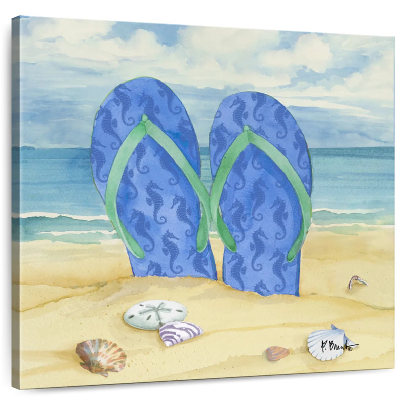 Toes In The Sand II, H 10 po x l 10 po