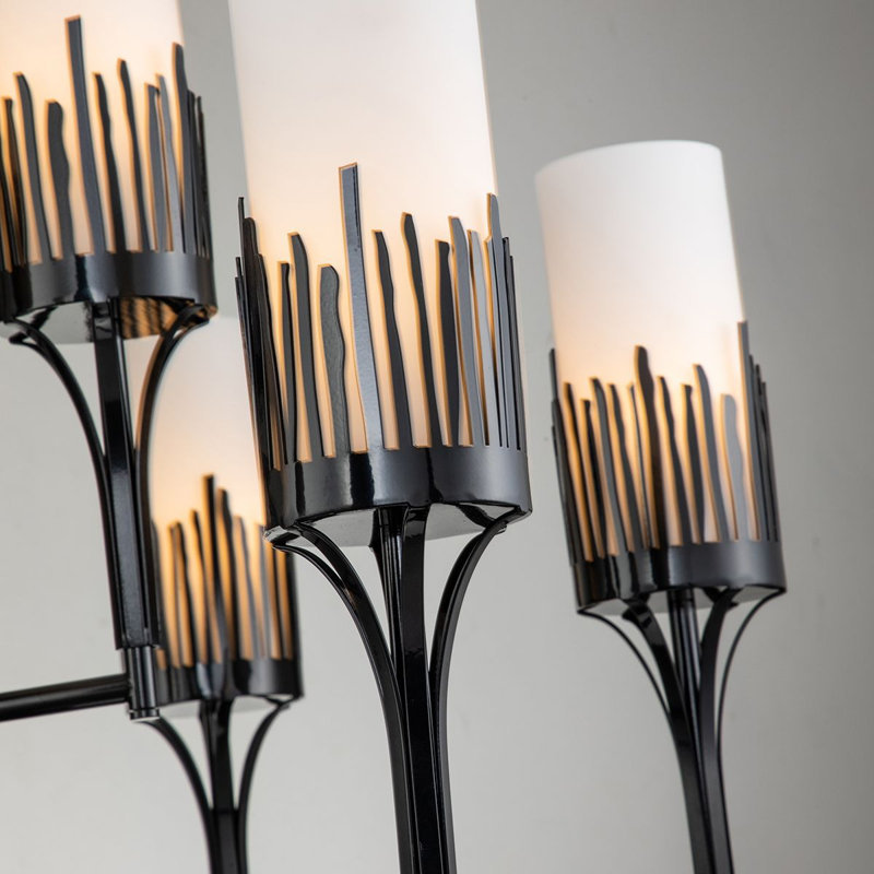 Sawgrass 9 - Light Unique Classic Chandelier, Matte Black