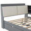Lit plateforme en bois avec lit gigogne, tablettes et tête de lit avec rangement-172419176-172419175