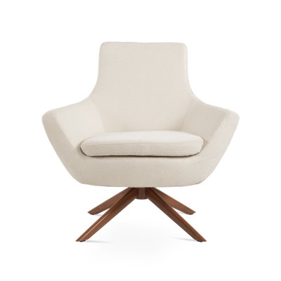 Lakewood Faux Leather Swivel Accent Chair