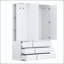 Armoire moderne avec 2 portes, 6 tiroirs et rail suspendu
