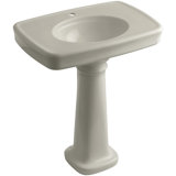 Bancroft 28" Tall Ceramic Vitreous China Rectangular Bathroom Sink