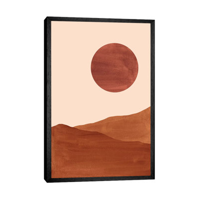 Dark Terracotta Dunes by Whales Way - Print on Canvas