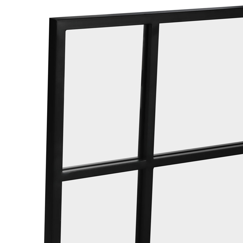 Miroir de salle de bain mural Matherly, Noir, noir, noir, noir, 63 po x 24 po