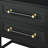 Hopper Studio Sophia 2-Drawer Nightstand in Matte Black with Textured Front, Oversized Pulls, and Sleek Black Metal Base-1342446592