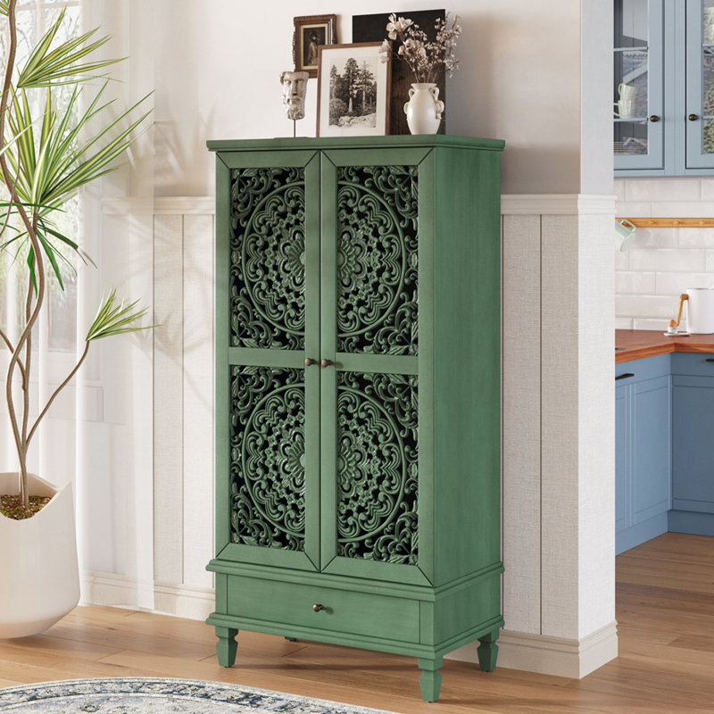 Armoire de rangement avec tiroir, Vert
