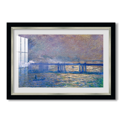 Charing Cross Bridge, 1903-Claude Monet-Custom Framed Canvas