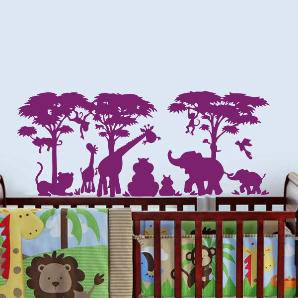 Décalcomanie murale de l’africain safari Arterberry, Violet