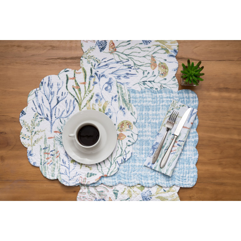 Carlotte No Pattern Cotton Table Runner