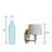 Eliaz Acrylic and Steel Armed Sconce-1572228965