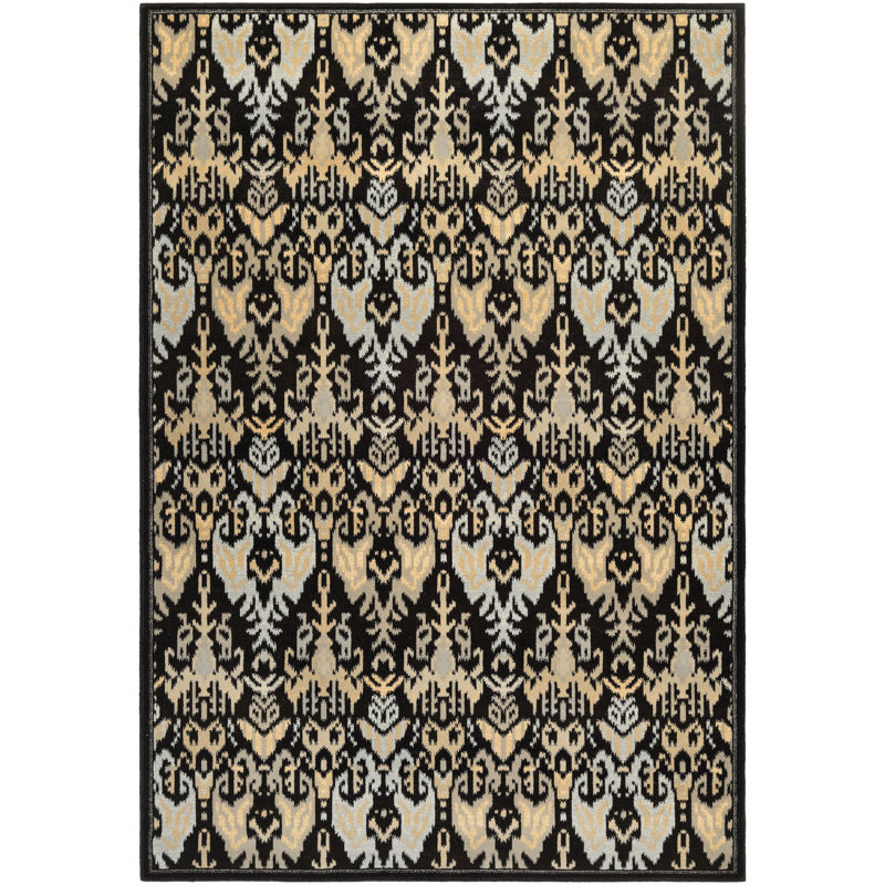 Tapis noir Bastioni, Rectangle 9 pi 2 po x 12 pi 5 po