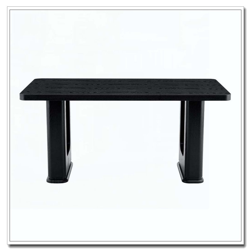 Table de salle à manger 64,5 po x 35,4 po, Noir gris