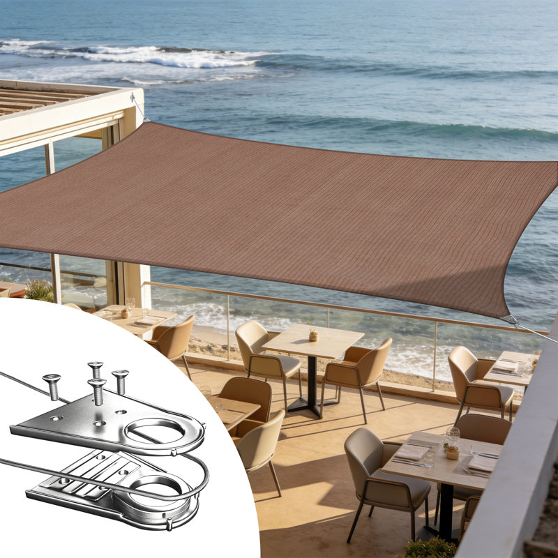 Voile d'ombrage royal Royal, 144 po x 144 po, Brun