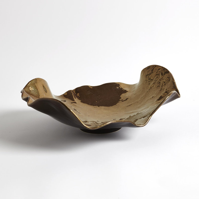 Wave Platter, Bronze Crackle