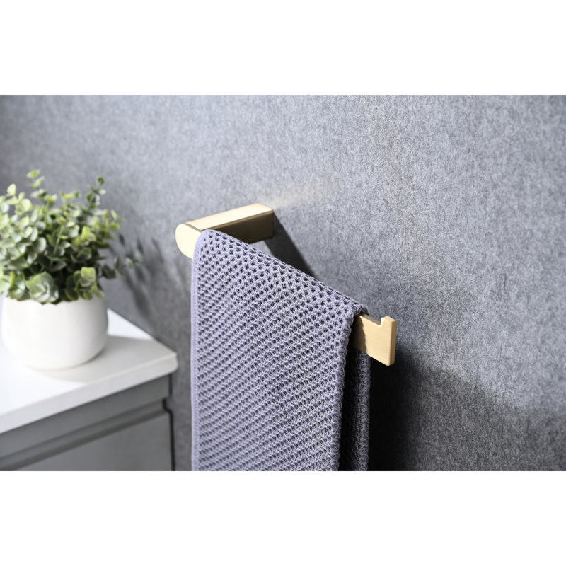 Nécessaire de salle de bain mural en acier inoxydable brossé, 4 pièces,