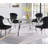 Keirra Glass Top Metal Base Dining Table