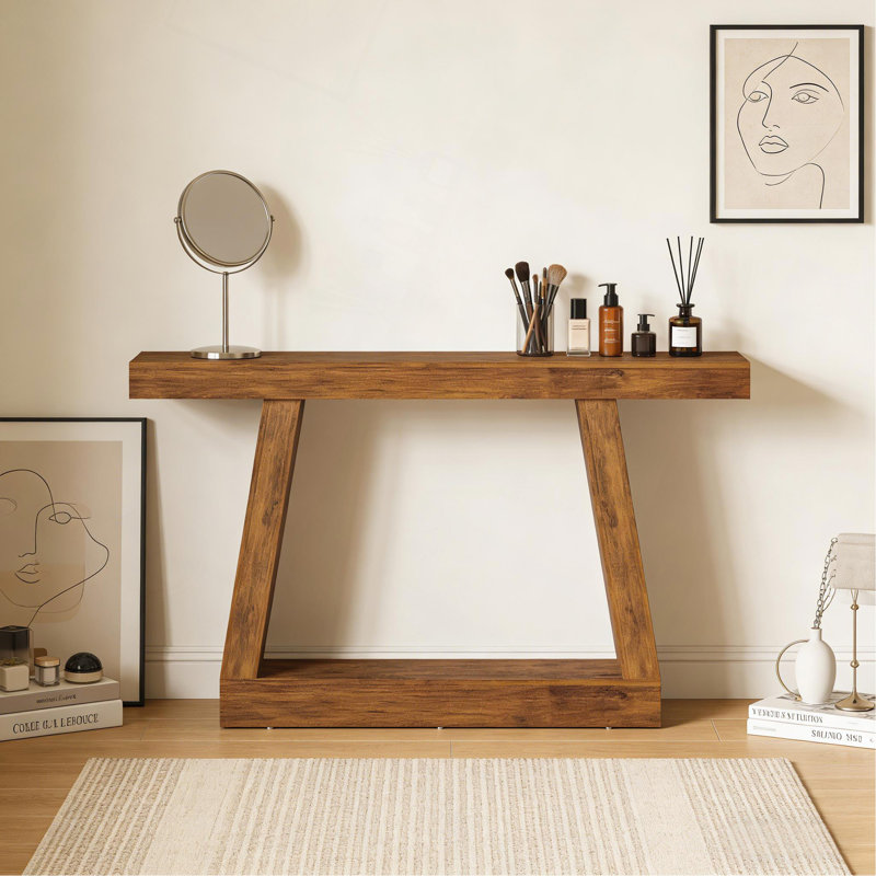 Table d'entrée à deux niveaux, table de canapé, console, table d'appoint, H 32,7 po x l 55,1 po x P 11,8 po