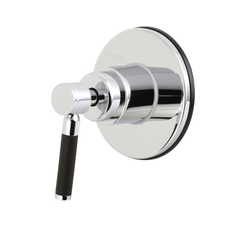 Kingston Brass Kaiser Single-Handle Wall Mount Three-Way Diverter Valve with Trim Kit, Polished Chrome