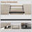 63-83" Extendable Industrial Dining Table for 6-8 People, Black Metal Frame, Rustic Wood Grain, Heavy-Duty Kitchen Table for Dining Room, Parties-329389427