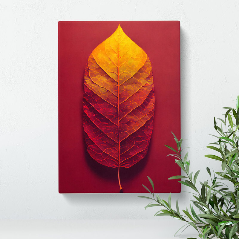 The Graceful Leaf - Wrapped Canvas Print, 50cm H x 35cm W x 3cm D