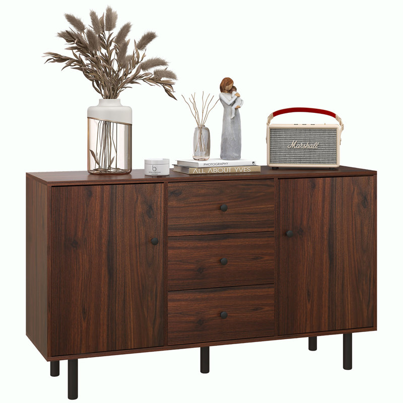 Storage Wood Console Table with 3 Drawers