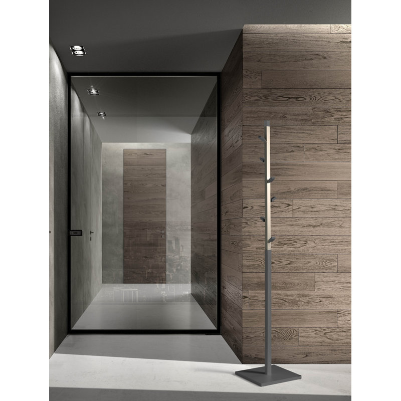 Belgica Freestanding 6 - Hook Coat Rack, Mogano