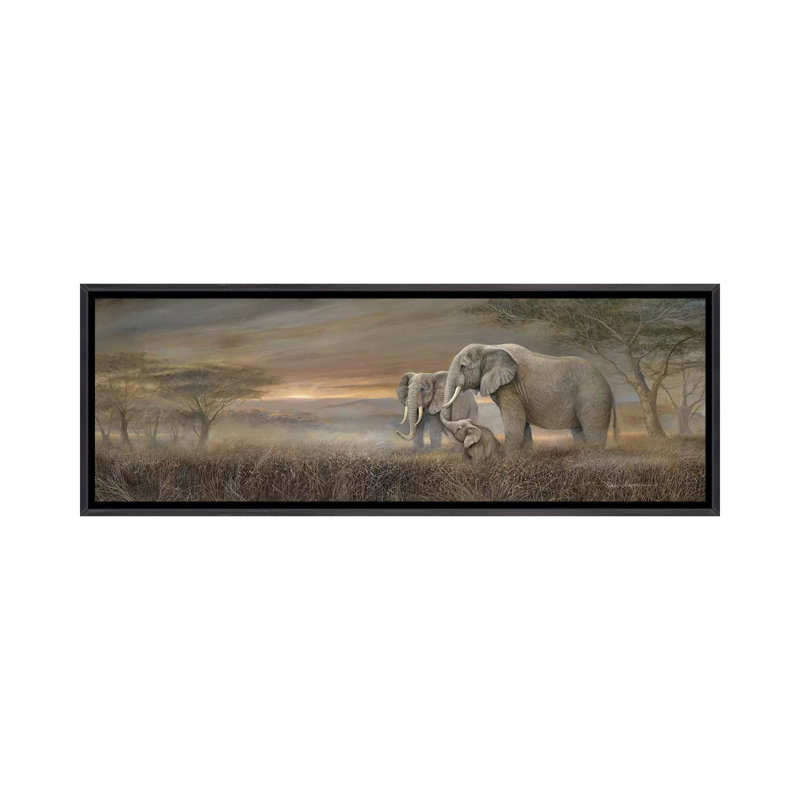 Gentle Giants, 16" H x 48" W x 1.5" D, Distressed Black Framed