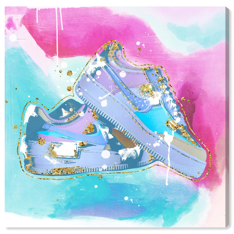 " Colour Pop Sneakers ", Wrapped Canvas, 40" H x 40" W x 2" D