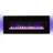 48 Inch Curved Front Wall Mounted Electric Fireplace With Remote And Multi Color Flame & Emberbed