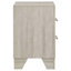 Table de chevet à 2 tiroirs Strout Rustic avec stratifié texturé et poignées en nickel poli, parfaite pour les chambres à coucher modernes